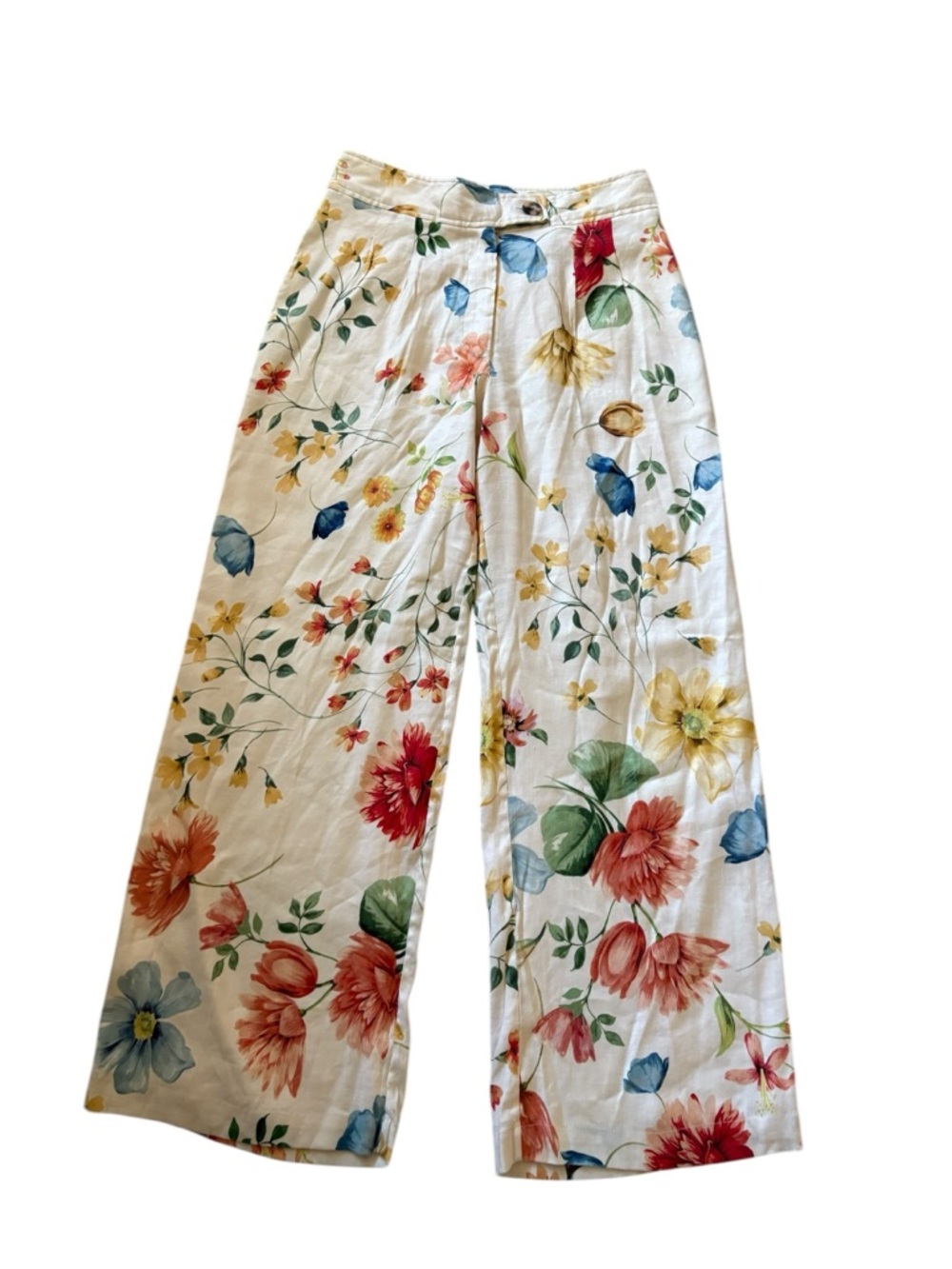 Elie Tahari Garden Party Floral Linen Blend Two-Piece PantSuit Set Blazer + Pant - Picture 8 of 16